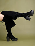 Shoetopia Knee-High Black Boots For Women & Girls /Eu37,Black,4,B0DNXQ3DJR