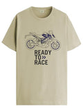 Adro Men'S Biker Design Printed 100% Cotton T-Shirt - Regular Fit, Printed T-Shirts For Men (Rn24-Ktm-Be_Beige_Xl)