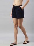 Enamor E062 Basic Cotton Shorts,NavyApparel,M