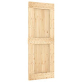 vidaXL Door NARVIK 31.50 x 82.68 in Solid Pine Wood (Untreated)