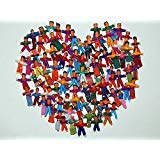Heart People 100 Tiny Worry Dolls. 50 Boys and 50 Girls