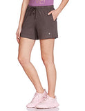 Enamor Essentials Women'S Mid Rise Relaxed Fit Thigh Length Breathable Pure Cotton Shorts With 2 Side Pockets - E062(E062-Umber