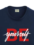 Adro Tshirt For Men | Printed T Shirt For Men | 100% Cotton T-Shirt |Printed T Shirt | T-Shirts | Rn24-Byo-Nb-L Navy Blue