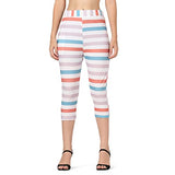 Leriya Fashion Women'S Calf Length Capri Cropped Leggings Cotton Lycra Fabric Slim Fit 3/4Th | Pants (Large, White)