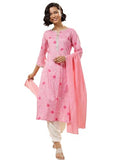 Libas Women'S Cotton Blend Kurta Sets (400067O_Pink_Xxl)