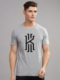 Adro Mens Printed T Shirt - Premium Cotton Graphic Printed Tshirt - Grey T-Shirt - Rn24-Kobe-Gr-M