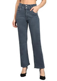 Nifty Women'S Denim Stretchable 2-Button Straight Fit Jeans (1472_Gry_34_Grey_34)