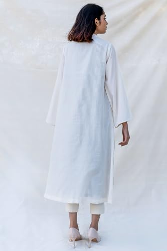 Anni Designer Women'S Cotton Blend Straight Printed Kurta With Pant (Nabhita White_Xxl_White_Xx-Large),White,2XL,Cotton Blend,Regular,Kurta