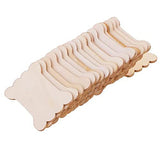 ATORSE 10x20pcs Bone Shape Wood Thread Floss Bobbins Ribbon Twine Reel Organizer