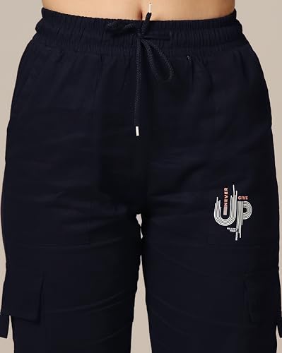 Toplot Cotton Multi-Pocket Cargo Pant For Women (Women-Up-Cargo-5178-Navy-36) Blue,Blue,36,B0CYQ7ML79