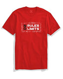 Adro No Rules No Limits Mens Printed T-Shirt (Rnr-M-Lim-Rd_Red_S)