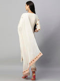 Anni Designer Women'S Cotton Blend Straight Printed Kurta With Pant & Dupatta (Bakhshi Cream_Xxl_Cream_Xx-Large),Cream,2XL,Cotton Blend,ANNI DESIGNER Women's Cotton Blend Straight Printed Kurta with Pant & Dupatta (Bakhshi Cream),Kurta, Scarf