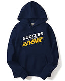 Adro Men'S Cotton Neck Hooded Sweatshirt (H21-M-Rev-Nb_Navy_2Xl)