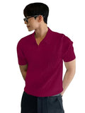 Leriya Fashion T Shirt for Men || Men T-Shirt || || Men Polo T-Shirt || Men Pain T-Shirt (Large Wine),Wine