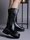 Shoetopia Smart Casual Black Long Boots For Women & Girls /Eu39,Black,6,B0DRJF8LLS