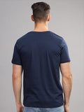 Adro Mens Printed T Shirt - Premium Cotton Graphic Printed Tshirt - Navy Blue T-Shirt - Rn24-Bost-Nb-2Xl