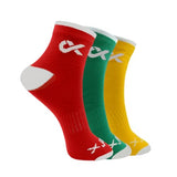 Xjarvis Moscow Ankle Socks For Men And Women Moisture-Wicking Ultimate Comfort Odor Free Breathable & Perfect For Gym Wear And Sports Wear Pack Of 3 Free Size (Red/Green/Yellow),Pack Of 3,,B0D4QZL2G6