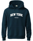 Adro Men'S Cotton Blend Neck Hooded Sweatshirt (H24-New-Sb_Teal