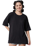 Kotty Womens Printed Cotton Blend Jade Black Tshirts (Jade Black,30)