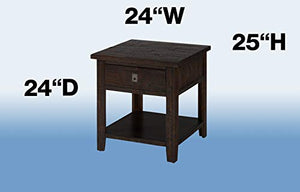 Jofran: 704-3, Kona Grove, Square End Table, 24 W X 24 D X 25 H, Deep Chocolate Finish, (Set Of 1)