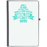 Udnag Ruled Notebook Diary Sleeping | Early To Bed And Early To Rise Makes A Man Healthy, Wealthy, And Wise, [A5 80Pages 80Gsm