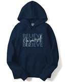 Adro Believe In Your Self Printed Hoodie/Sweatshirt For Men (H22-M-Inv-Nb_Navy_S)