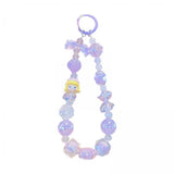 Snappsy 4Xcute Bracelet Keychain Beaded Keychain Cute Keychain Wristlet For Wallets Purple