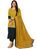 Gosriki Women'S Rayon Viscose Straight Solid Kurta With Pant & Dupatta (Panai Mehandi-Vks03-Gs_Xl_Mehandi_X-Large),Mehandi,,B0F13SDTYX
