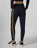 Fyltr Women'S Joggers With Side Tape Detailing - Elasticated Waistband | Contrast Drwacord | Elastic Hem,Vainly Navy,Vainly Navy,34
