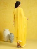 Kaari Rayon Womens Kurta Set (KAAAW24WSKD-70018_Amaltas Yellow_S)
