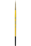 Youva Navneet Wood Brush Synthetic Round 000 (Pack Of 10) Set Of 10, Yellow, (35124)