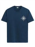 ADRO Tshirt for Men | Printed T Shirt for Men | 100% Cotton Tshirt | Graphic Printed T-Shirt | Chest Printed Tshirt | Unisex Tshirt | T-Shirts Men| RN24-STICK-COMP-SB-L Teal,Teal