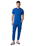 Fyltr Men'S Crewneck T-Shirt & Cargo Jogger Co-Ord Set - 100% Cotton | Half Sleeve T-Shirt| Jogger With Side & Cargo Pockets,Cosmic Cobalt,Cosmic Cobalt,2Xl