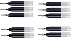 10 Genuine Intrepid Medium Point Cross ion Black Gel Ink Refill [Bulk Packing] for Cross Roadster, Vice, Penatia Gelicious, and 