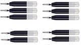 10 Genuine Intrepid Medium Point Cross ion Black Gel Ink Refill [Bulk Packing] for Cross Roadster, Vice, Penatia Gelicious, and 