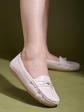 Shoetopia Upper Bow Detailed Cream Loafers For Women & Gilrs /Eu40,Beige,7,B0DJJWLYW2