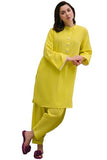 Gosriki Women'S Rayon Viscose Straight Solid Kurta With Pant (Hania Mehandi-Gs_L_Mehandi_Large),Mehandi,,B0F13X5N1C