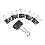 Estervig Metal 51Mm Binder Clips Set Of 108 Black Paper Clips, Binding Supplies For Office, School, Home, Diy, Paper Clips Stat