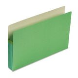 3 1/2 Expansion Colored File Pocket, Straight Tab, Legal, Green [Set of 3]