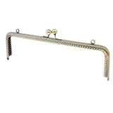 Merishopp 3Xsew In Coin Bag Purse Metal Frame Handbag Clasp Fastening 25.5Cm Bronze
