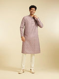 Diwas By Manyavar Men'S Art Silk Printed Kurta (Dusty Pink,Xxl)