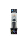 Luoshi 6Pcs Mini Detail Liner Fine Art Brushes Soft Bristles Wooden Handle For Watercolors, Oils & Acrylics Detail Painting