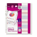 Avery Protect n Tab TopLoad Clear Sheet Protectors w/Five Tabs, Letter