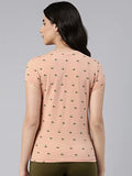 Enamor Women'S Fruits Slim T-Shirt (E247_Walnut Avocado Aop L)