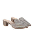 Shoetopia Embellished Copper Heeled Mules For Women & Girls /Eu36,Copper,3,B0F9FPSG7K