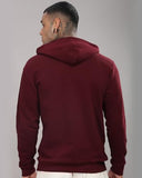 Adro Men'S Cotton Neck Hooded Sweatshirt (H24-M-Pln-Mr_Maroon,MaroonApparel,S