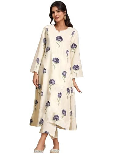 Anni Designer Women'S Rayon Viscose Printed Straight Kurta With Pant (Janya Begani-Vks01_Xl_Begani_X-Large),Begani,XL