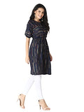 Leriya Fashion One Piece Dress For Women| Midi Dress For Women| Birthday Dress For Women (Small, Navy Blue)
