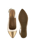 Shoetopia Women'S Golden Block Heel Bellies Stylish & Comfortable Ballet Flats For Office And Parties Eu40,Golden,4,B0CQJW3FDK