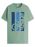Adro Men'S Bike Rider Printed Cotton T-Shirt (Rn22-2-Bik-Pt_Pista_2Xl)